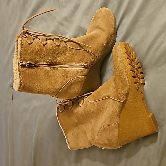 Michael Michael Kors Leather Wedge Bootie - Picture 2 of 10